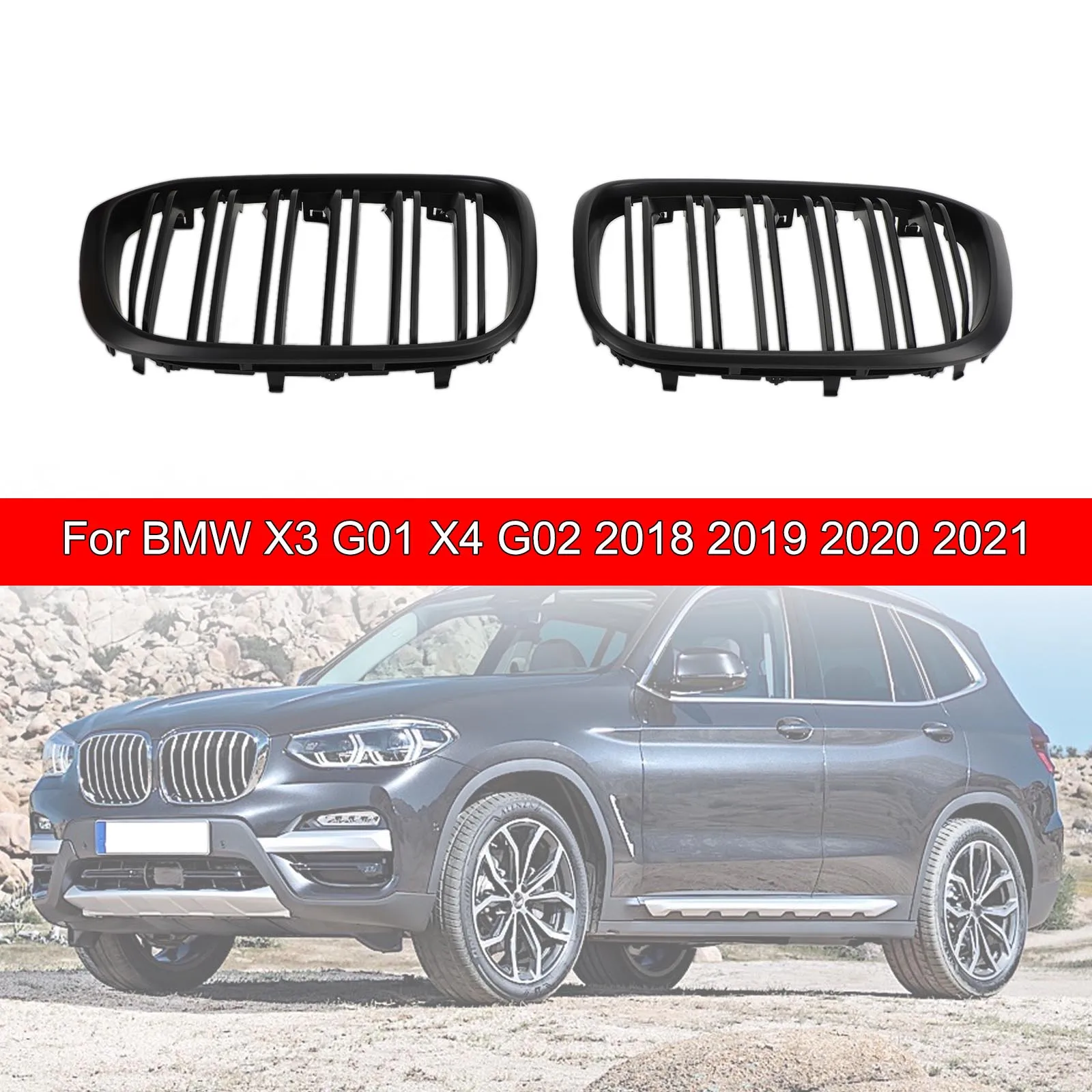 Artudatech 2PCS Kidney Grill Grille 51138469959 fit For BMW G01 X3 G02 X4 2018-2021 Matt Black Car Accessories
Artudatech 2PCS Kidney Grill Grille 51138469959 fit For BMW G01 X3 G02 X4 2018-2021 Matt Black Car Accessories