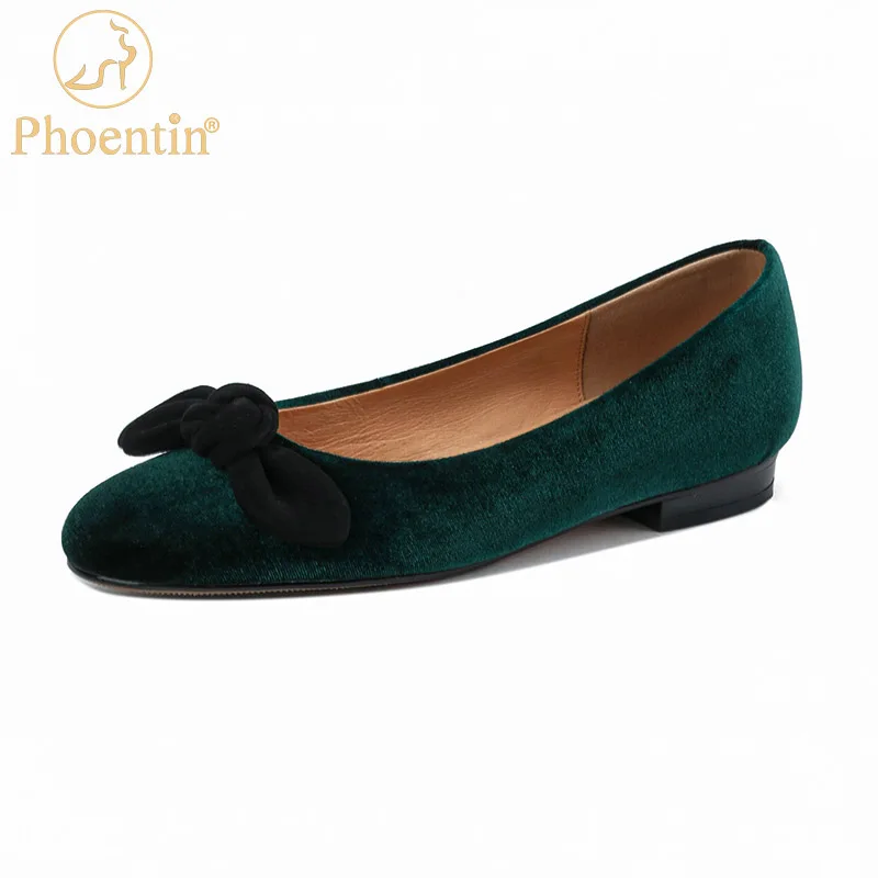 Phoentin Retro Butterfly-knot Flats Shoes Elegant Women Round Toe plus size 42 Shallow velvet low heels pumps green red FT1976
Phoentin Retro Butterfly-knot Flats Shoes Elegant Women Round Toe plus size 42 Shallow velvet low heels pumps green red FT1976
