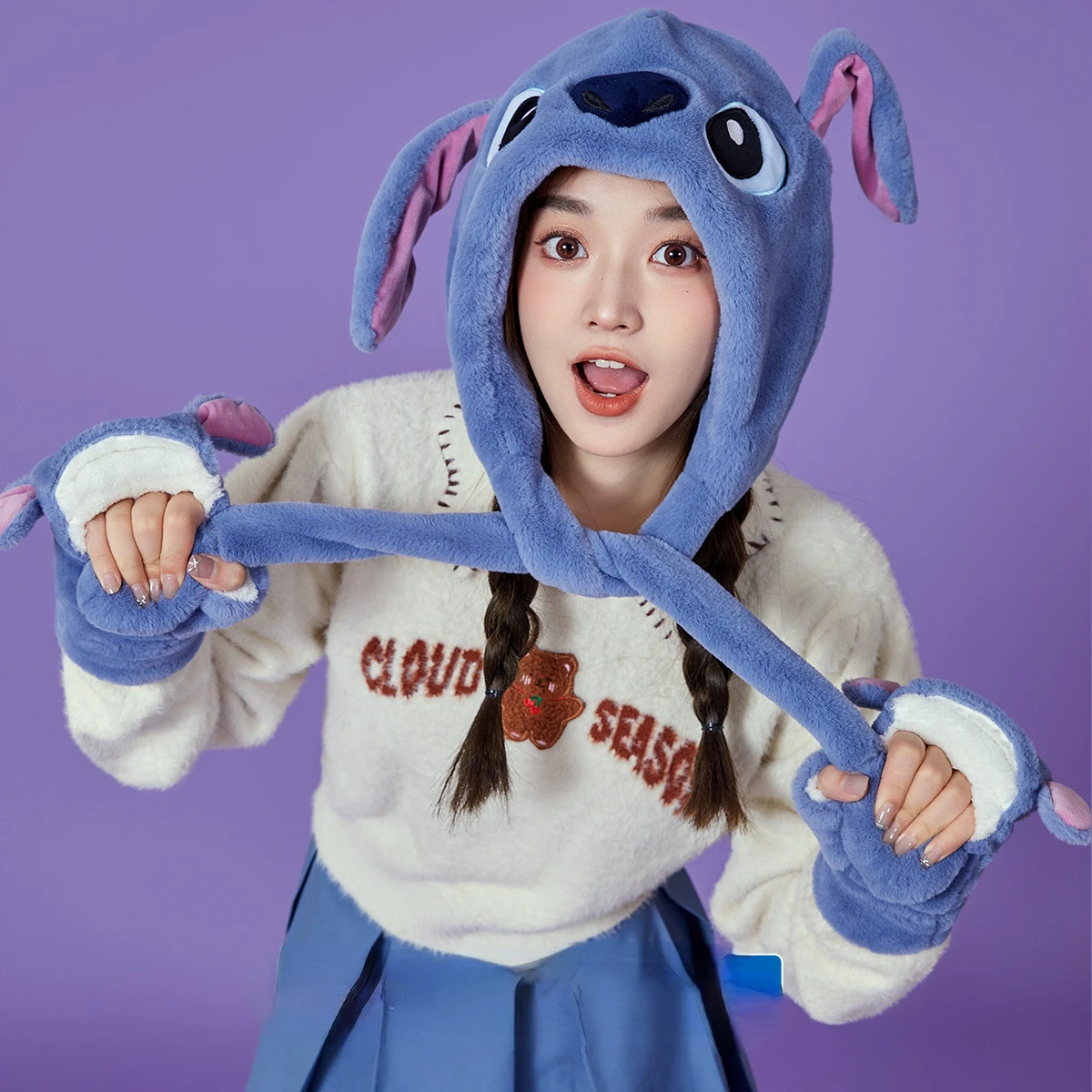 Cartoon Stitch Winter Hat Student Girl Bear Plush Scarf One Piece Glove Three in One Windproof Warm Cute Scarf Kid Christma Gift
Cartoon Stitch Winter Hat Student Girl Bear Plush Scarf One Piece Glove Three in One Windproof Warm Cute Scarf Kid Christma Gift