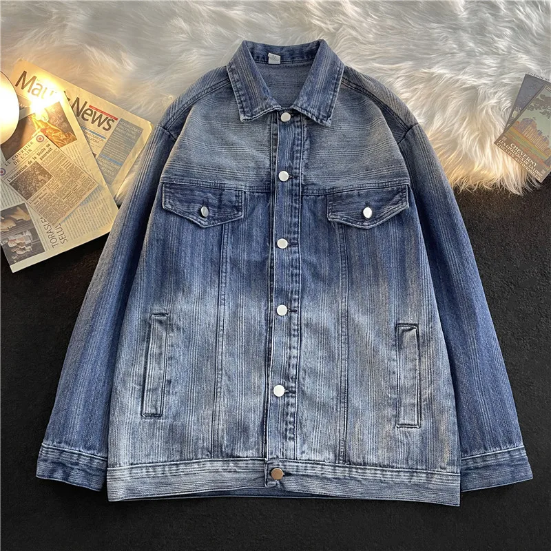 2023 Spring/Summer New Polo Collar Vintage Denim Jacket Men's Fashion Breathable Casual Loose Blue High Quality Coat Cardigan
2023 Spring/Summer New Polo Collar Vintage Denim Jacket Men's Fashion Breathable Casual Loose Blue High Quality Coat Cardigan