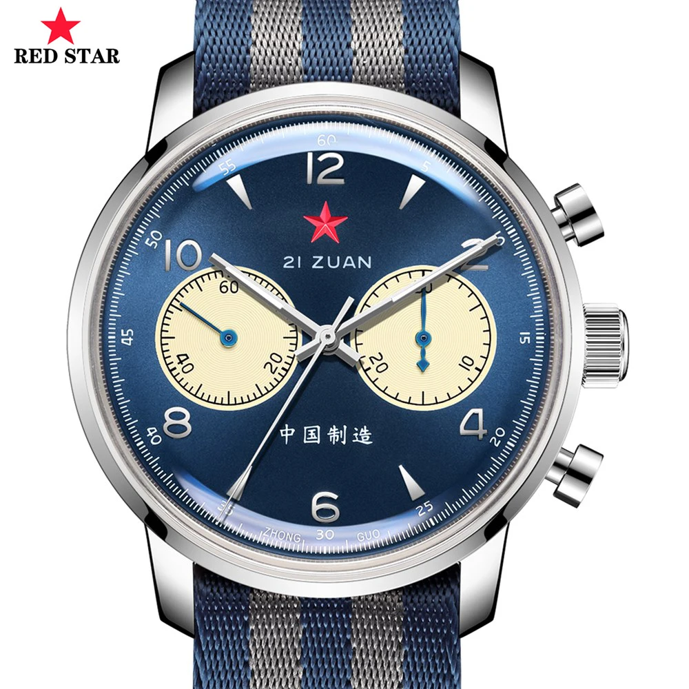 Red Star 42mm Men Chronograph Seagull 1963 3D Sapphire Glass Watches Pilot Movement Gooseneck Mechanical Wristwatches Hardlex
Red Star 42mm Men Chronograph Seagull 1963 3D Sapphire Glass Watches Pilot Movement Gooseneck Mechanical Wristwatches Hardlex