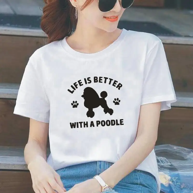 Life Is Better with A Poodle Harajuku T Shirt Women Tops Casual Short Sleeve Harajuku Tee Shirt Femme Plus Size Woman Tshirts
Life Is Better with A Poodle Harajuku T Shirt Women Tops Casual Short Sleeve Harajuku Tee Shirt Femme Plus Size Woman Tshirts