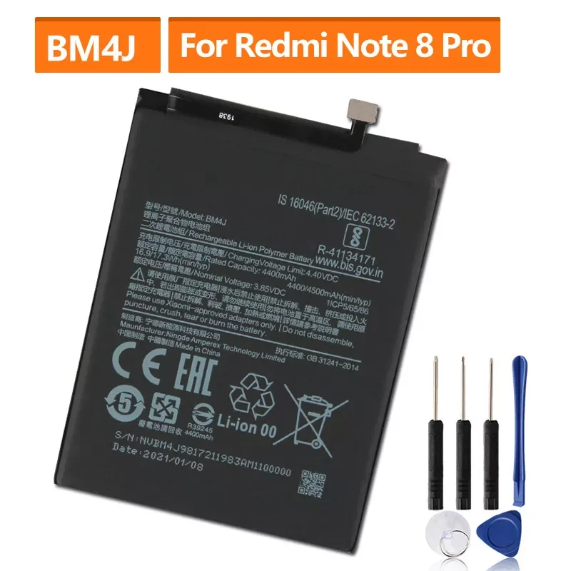 NEW2023 Replacement Battery BM4J For Xiaomi MI Redmi Note 8 Pro Rechargeable Phone Battery 4500mAh
NEW2023 Replacement Battery BM4J For Xiaomi MI Redmi Note 8 Pro Rechargeable Phone Battery 4500mAh