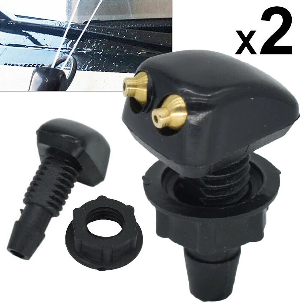 2Pcs Car Washer Nozzles Black Adjustable Dual Holes Windshield Washer Nozzle Wiper Water Spray Jet Universal ABS Accessories
2Pcs Car Washer Nozzles Black Adjustable Dual Holes Windshield Washer Nozzle Wiper Water Spray Jet Universal ABS Accessories