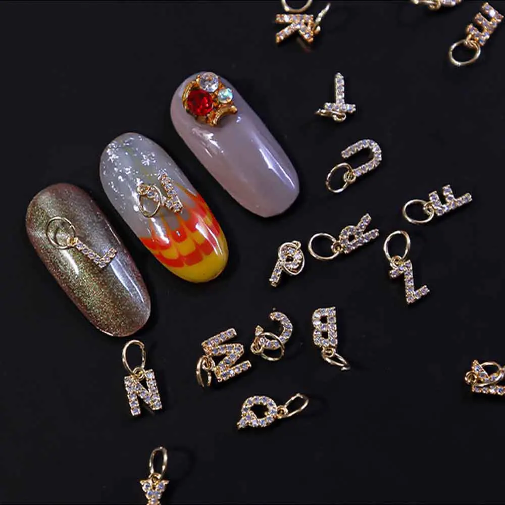 26 Letters/Lot 3D Zircon Nail Art Charms Pierced Alphabet Dangle,26PC Jewels Set A-Z Gold Alphabet Metal Nail Decorations #1002#
26 Letters/Lot 3D Zircon Nail Art Charms Pierced Alphabet Dangle,26PC Jewels Set A-Z Gold Alphabet Metal Nail Decorations #1002#