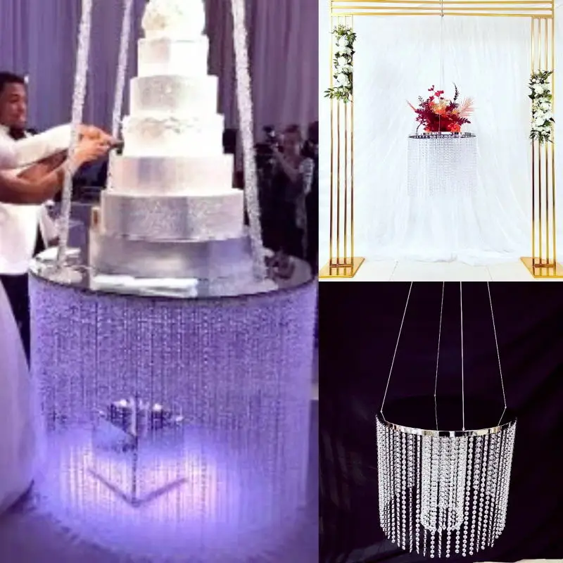 Luxury Stainless Steel Cake Tower Plate Wedding Dessert Table Flower Centerpieces Suspend Cupcake Swing Chandelier Crystal Stand
Luxury Stainless Steel Cake Tower Plate Wedding Dessert Table Flower Centerpieces Suspend Cupcake Swing Chandelier Crystal Stand