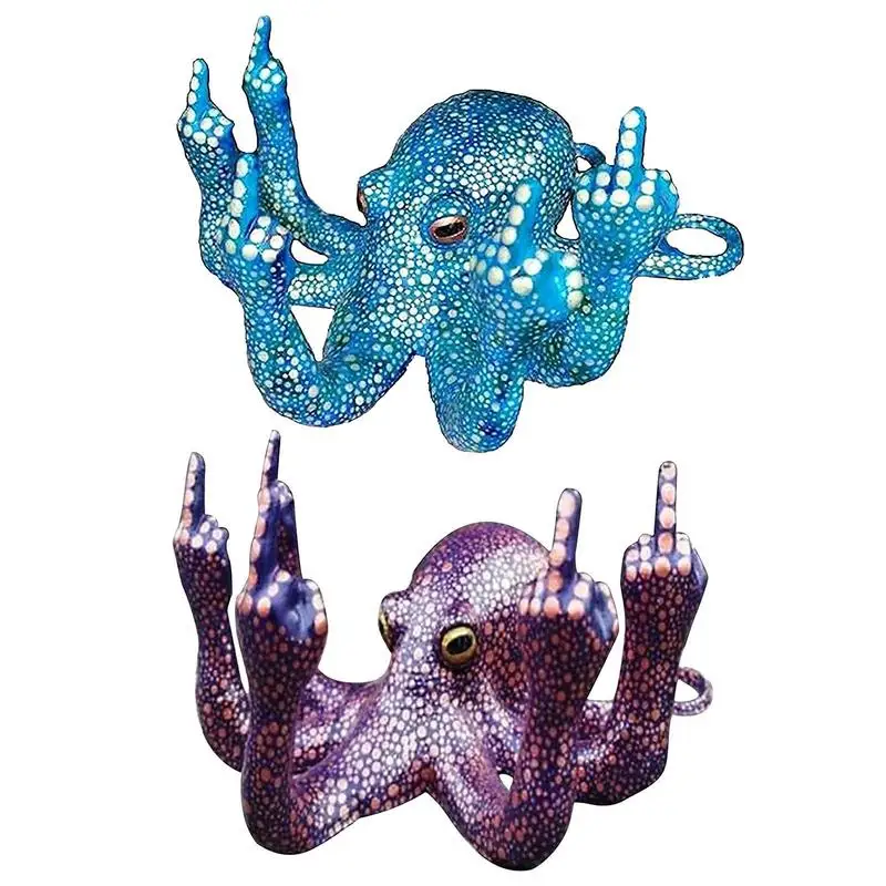 

Octopus Sculpture Luminous Resin Octopus Statue Outdoor Garden Landscape Ocean Fluorescence Octopus Figurines Home Decoration