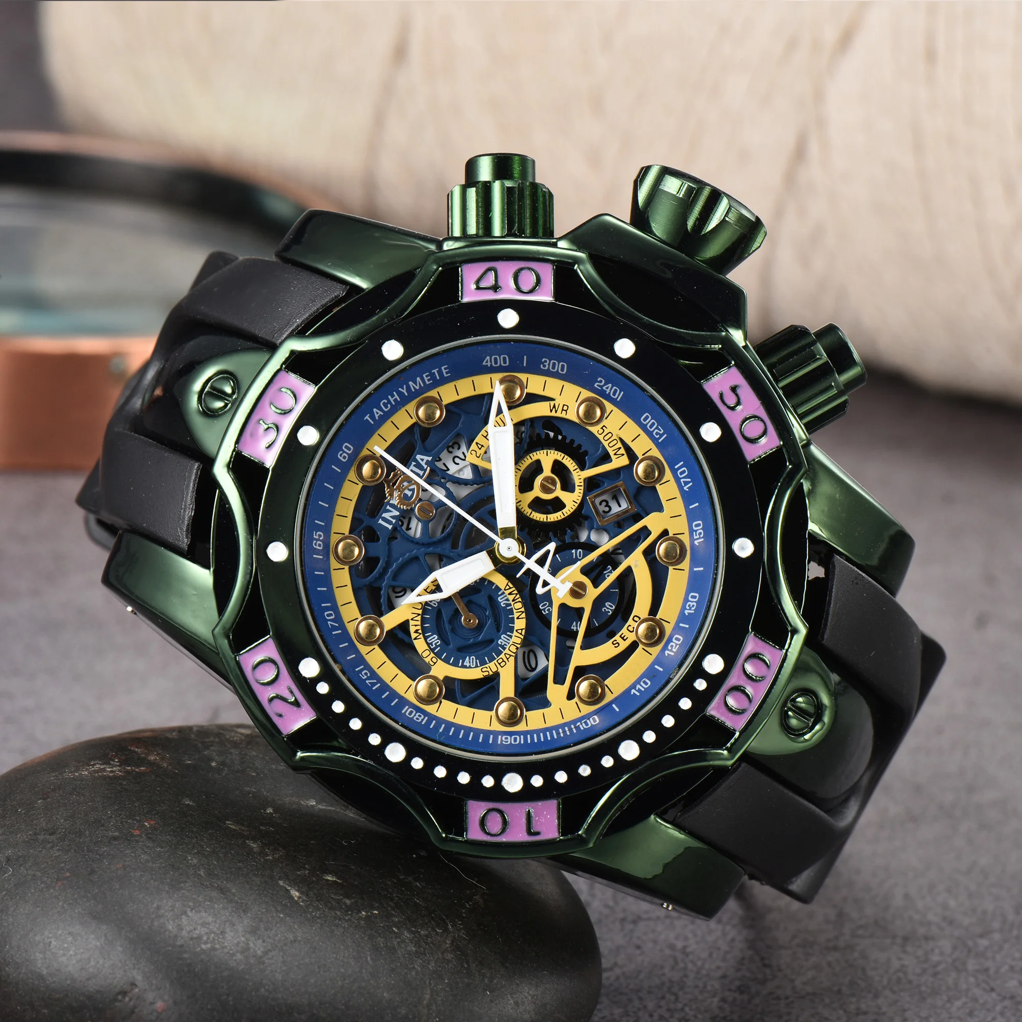 Hot Selling Handsome Original Undefeated Men Reserve Wrist Watches 54mm Large Dial Stainless Steel Invicto Date Quartz AAA Clock
Hot Selling Handsome Original Undefeated Men Reserve Wrist Watches 54mm Large Dial Stainless Steel Invicto Date Quartz AAA Clock