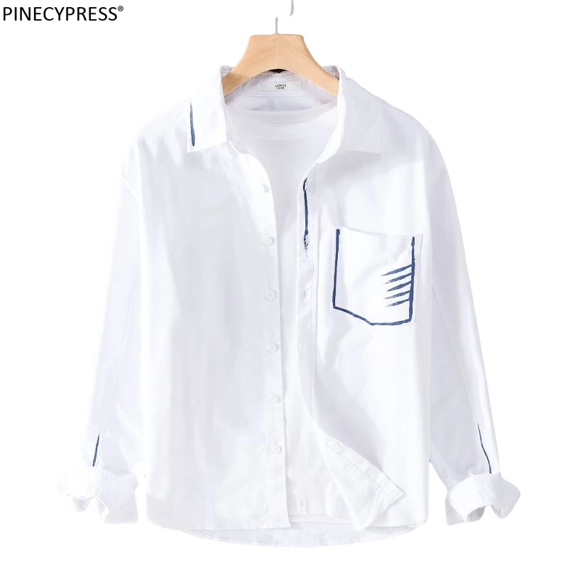 100% Cotton Man Spring Autumn Casual Streetshirt Vintage Fashion Printing Clothing Long Sleeve Turn Down Collar Shirt for Men
100% Cotton Man Spring Autumn Casual Streetshirt Vintage Fashion Printing Clothing Long Sleeve Turn Down Collar Shirt for Men