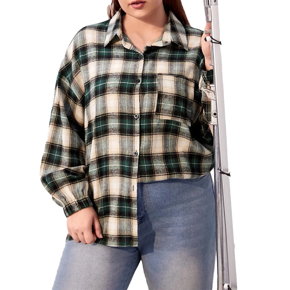 New Style L~4XL Plus Size Women Lapel Collar Shirt Long Sleeves Loose Top Casual Blouse Tops Soft And Comfortable
New Style L~4XL Plus Size Women Lapel Collar Shirt Long Sleeves Loose Top Casual Blouse Tops Soft And Comfortable