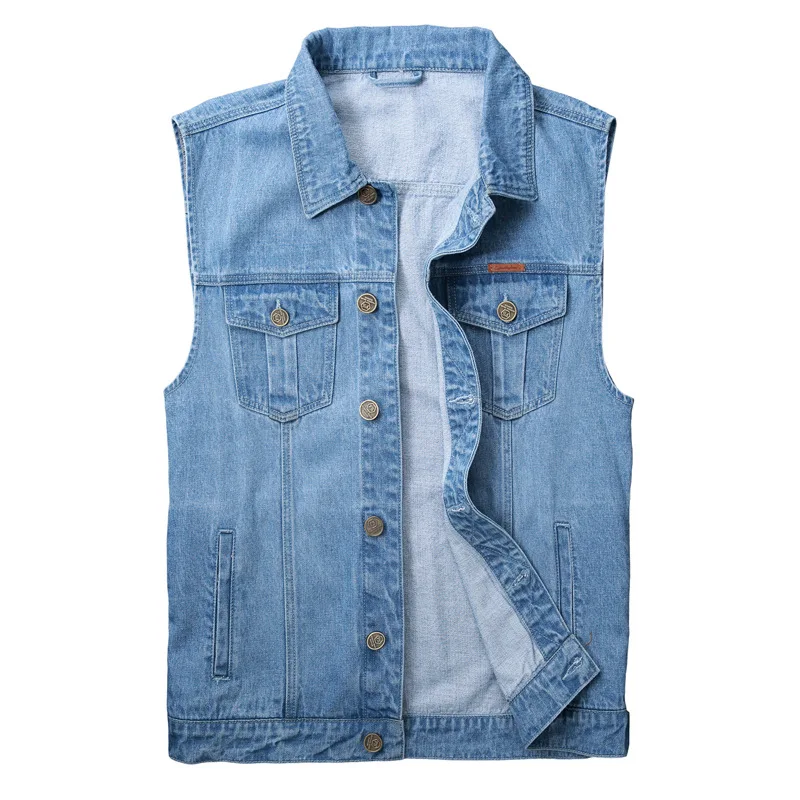 Big Size Classic Denim Vest Mens Solid Casual Sleeveless Jacket Coat Man Multi Pockets Fishing Outdoor Cargo Waistcoat Vests
Big Size Classic Denim Vest Mens Solid Casual Sleeveless Jacket Coat Man Multi Pockets Fishing Outdoor Cargo Waistcoat Vests