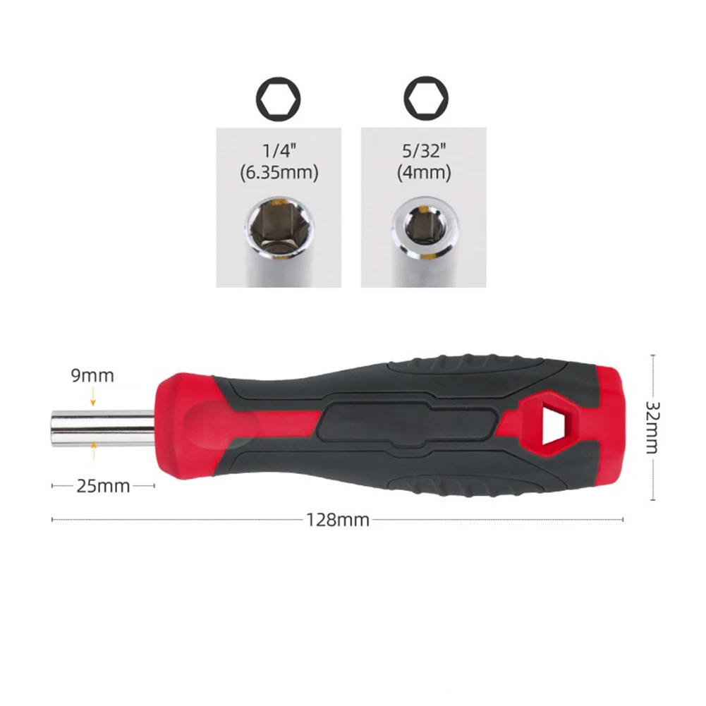 2 In 1 Screwdriver Handle Screwdriver Bit Chrome-plated Comfortable Grip Hex Adapter Holder 5Inch Screwdriver Handle
2 In 1 Screwdriver Handle Screwdriver Bit Chrome-plated Comfortable Grip Hex Adapter Holder 5Inch Screwdriver Handle