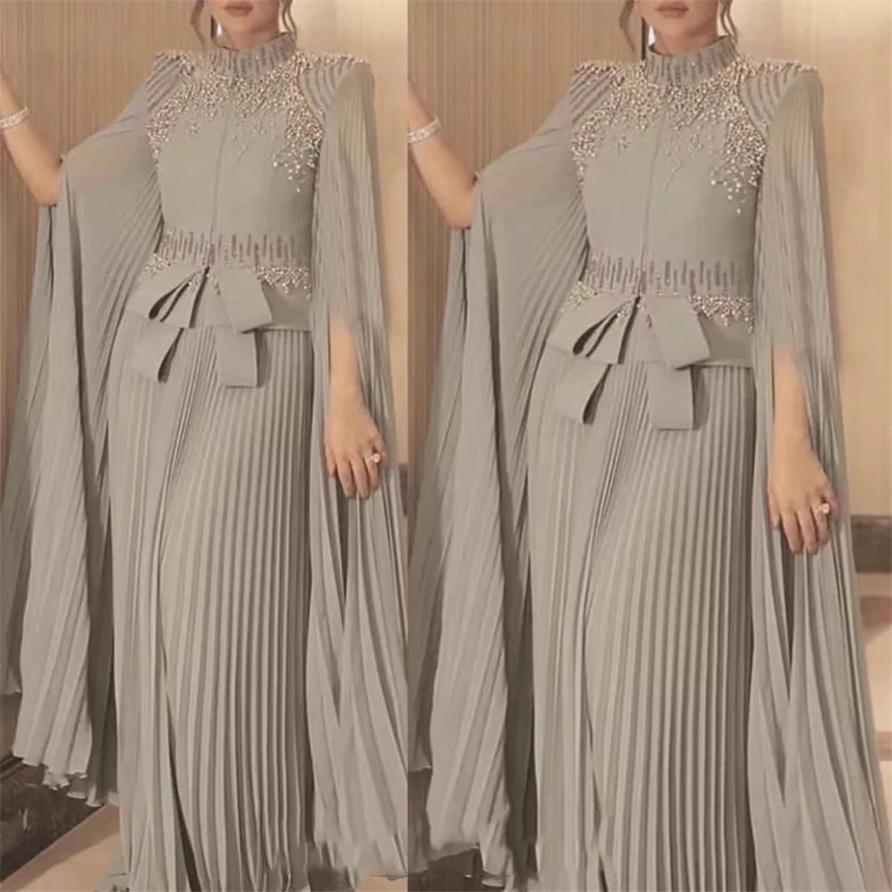 Mother Of The Bride Dresses Wedding Party Long Sleeves Chiffon Pleated Beading Crystal Formal Party Night Vestido De Festa
Mother Of The Bride Dresses Wedding Party Long Sleeves Chiffon Pleated Beading Crystal Formal Party Night Vestido De Festa