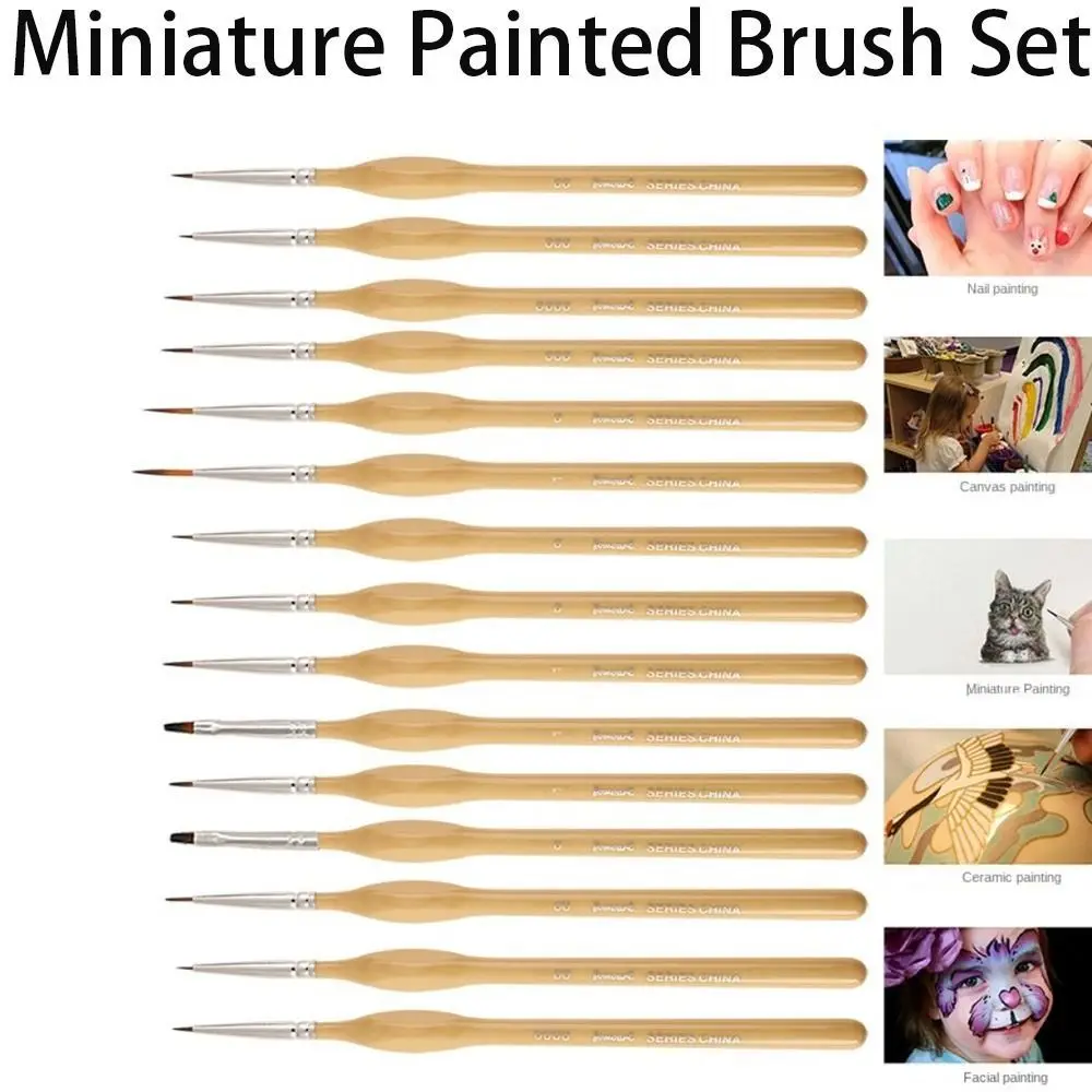 

15Pcs Multi Shape Pen Head Hook Line Pen Watercolor Nylon Hair Brush Painting Brush Artists