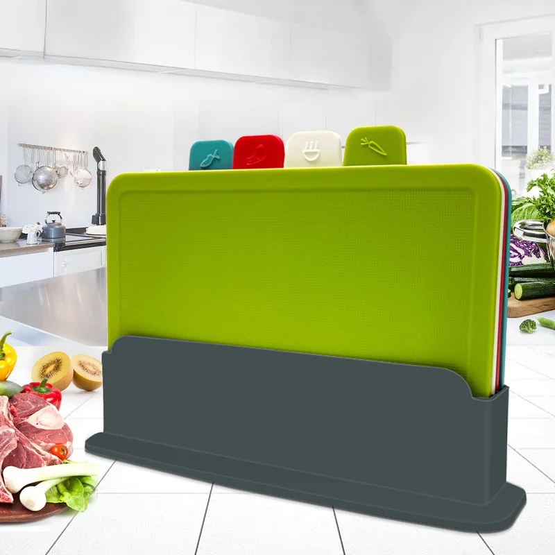 4 Pcs/Sets Cutting Boards with Holder Non-Slip Anti Bacterium TPR Chopping Boardhome Baby Food Dedicated Kitchen Accessories
4 Pcs/Sets Cutting Boards with Holder Non-Slip Anti Bacterium TPR Chopping Boardhome Baby Food Dedicated Kitchen Accessories