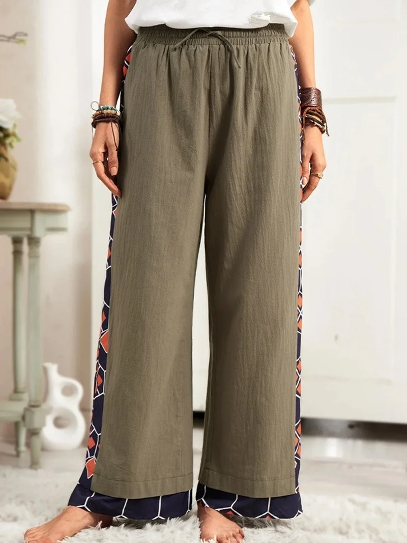 Fashion New Women's High Waist Wide Leg Pants Ladies Printed Splicing Sports Casual Stacked Pants Fall 2021 Women Clothing
Fashion New Women's High Waist Wide Leg Pants Ladies Printed Splicing Sports Casual Stacked Pants Fall 2021 Women Clothing