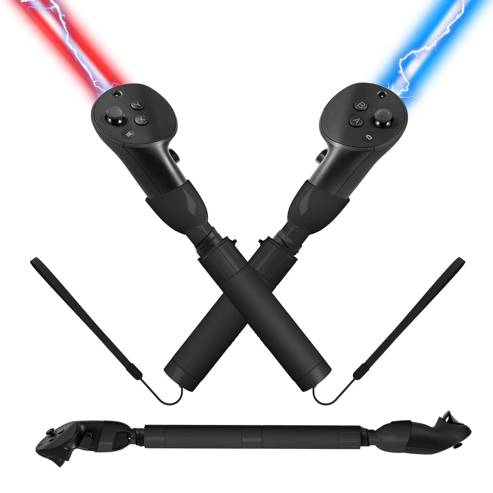 

Isfriday for Meta Quest Pro VR Glasses Golf Baseball Game Club Lightsaber Handle Extension Rod Remote Control Handle Bracket
