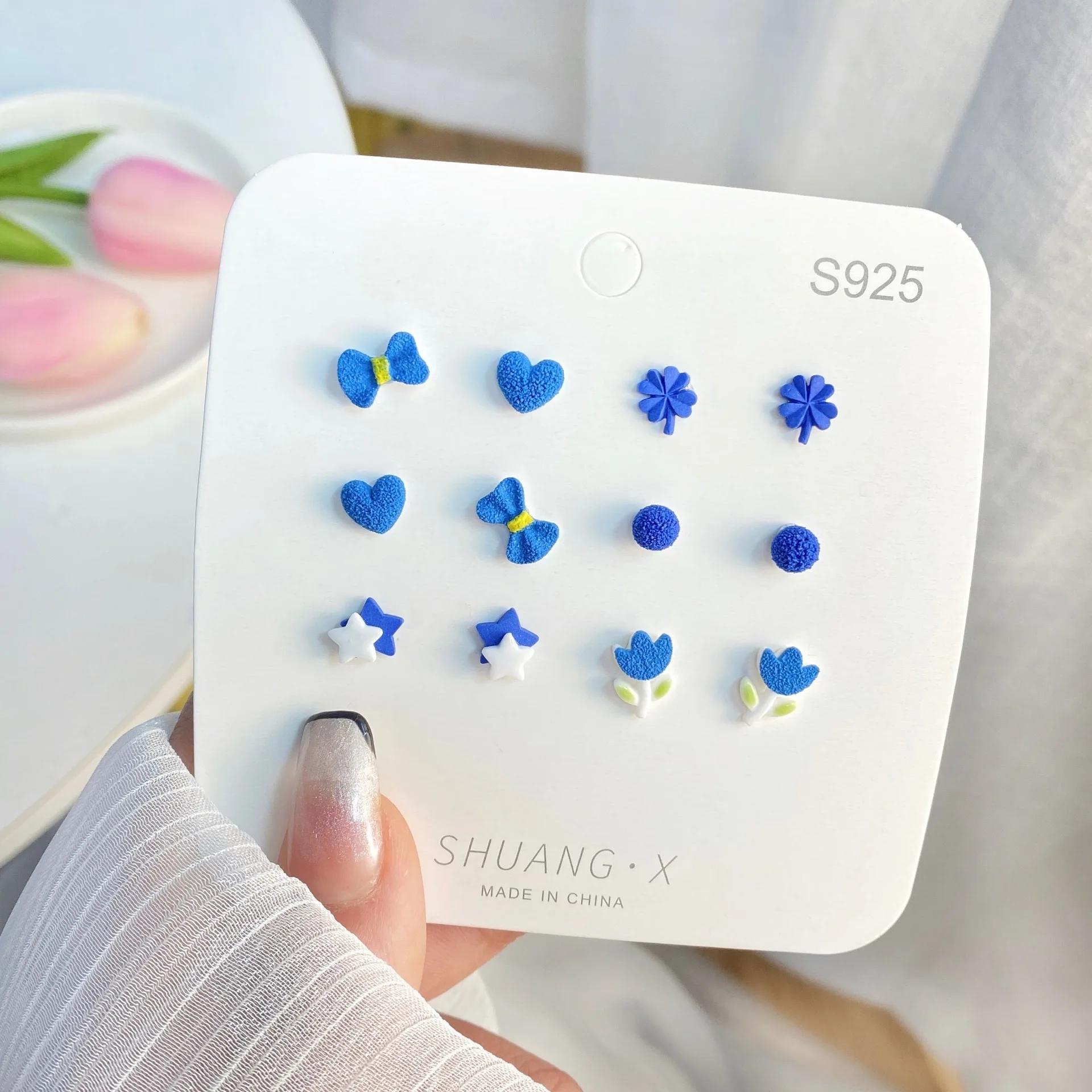 KouCh серьги 6pairs Wholesale Korean Fashion Small Ceramic Studs For Woman Girls Pink Blue Earrings Cute Peachs Flower Piercing
KouCh серьги 6pairs Wholesale Korean Fashion Small Ceramic Studs For Woman Girls Pink Blue Earrings Cute Peachs Flower Piercing