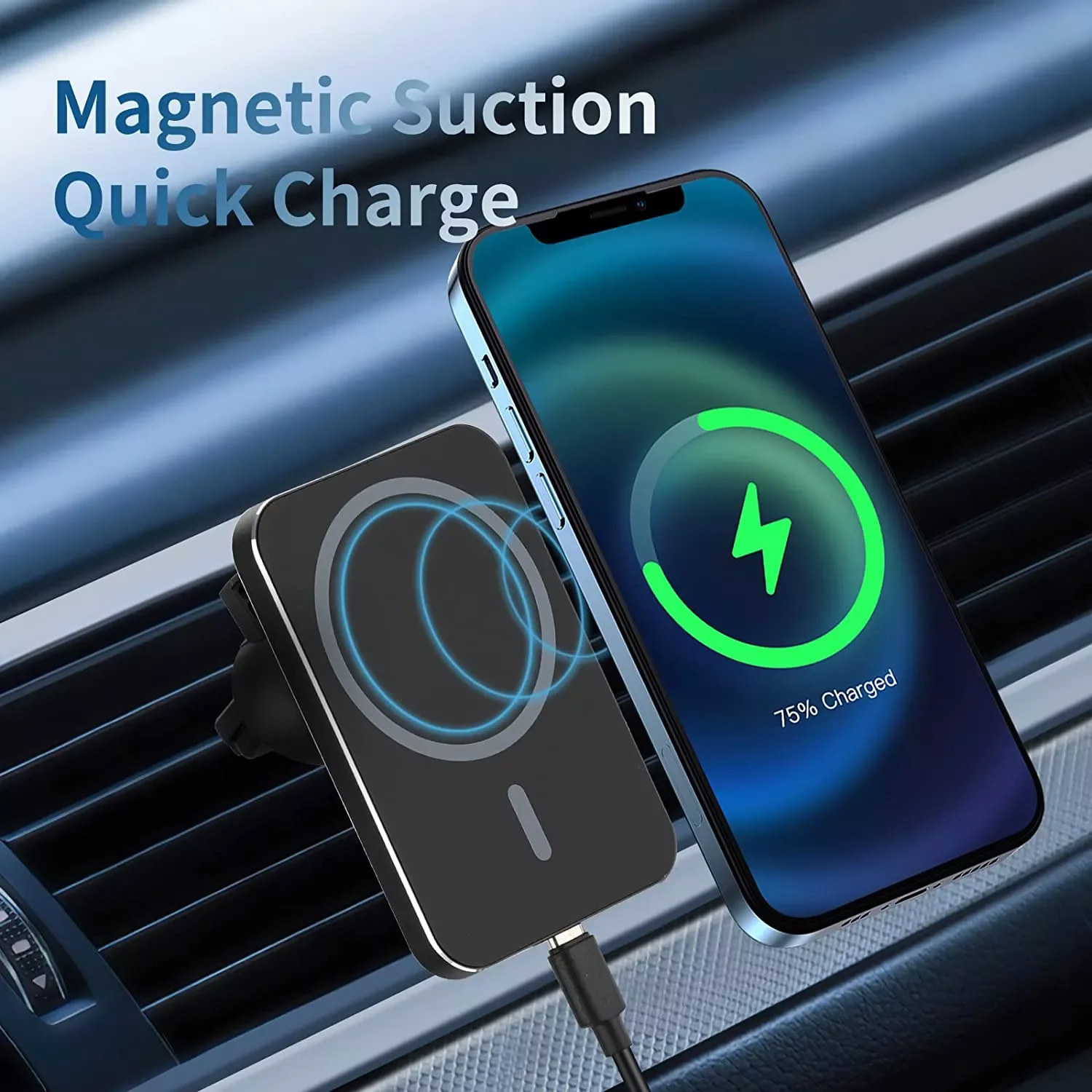 Fast Wireless Car Charger 15W Qi Magnetic Phone Car Mount Holder for iPhone 12 Pro Mini 13 Pro Max 11 Samsung 360° Adjustable 
Fast Wireless Car Charger 15W Qi Magnetic Phone Car Mount Holder for iPhone 12 Pro Mini 13 Pro Max 11 Samsung 360° Adjustable