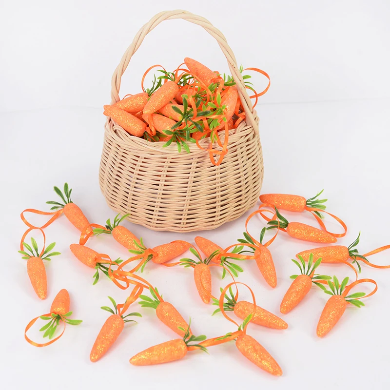 

10 шт. мини-имитация моркови пены фрукты и овощи морковь 2023 пасхальные украшения для дома Висячие Искусственные