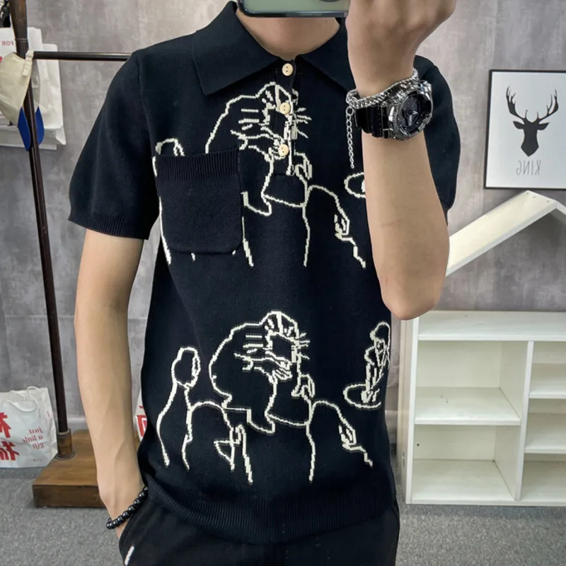 2023 British Style Thousand Bird Check Men Polo Shirt Slim Fit Knitted TShirt Lapel Polo Social Club Outfits Camisa Hombre
2023 British Style Thousand Bird Check Men Polo Shirt Slim Fit Knitted TShirt Lapel Polo Social Club Outfits Camisa Hombre