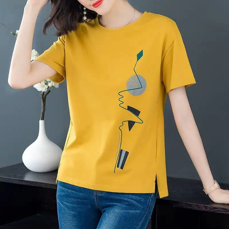 Harajuku Women's T-shirt Summer Line Print T Shirt Short Sleeve T-shirts Y2k Casual O Neck Streetwear Tops Graphic Tees 2022 New
Harajuku Women's T-shirt Summer Line Print T Shirt Short Sleeve T-shirts Y2k Casual O Neck Streetwear Tops Graphic Tees 2022 New