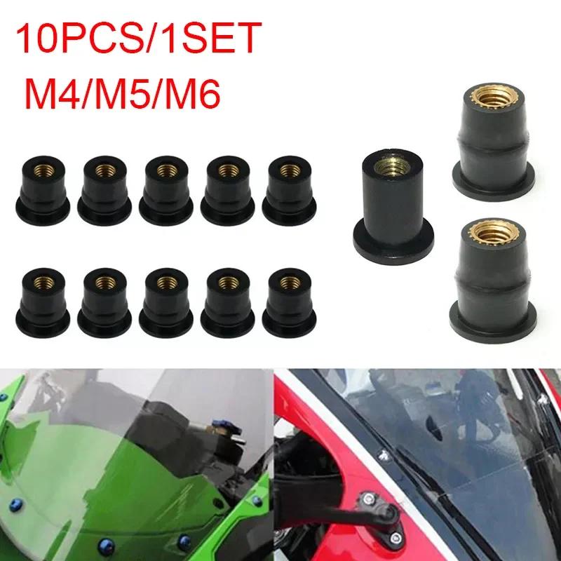 10PCS Motorcycle M4 M5 M6 Metric Rubber Well Nuts Windscreen Fairing Cowl Anodized Aluminum Moto Screws Bolts Accessories
10PCS Motorcycle M4 M5 M6 Metric Rubber Well Nuts Windscreen Fairing Cowl Anodized Aluminum Moto Screws Bolts Accessories