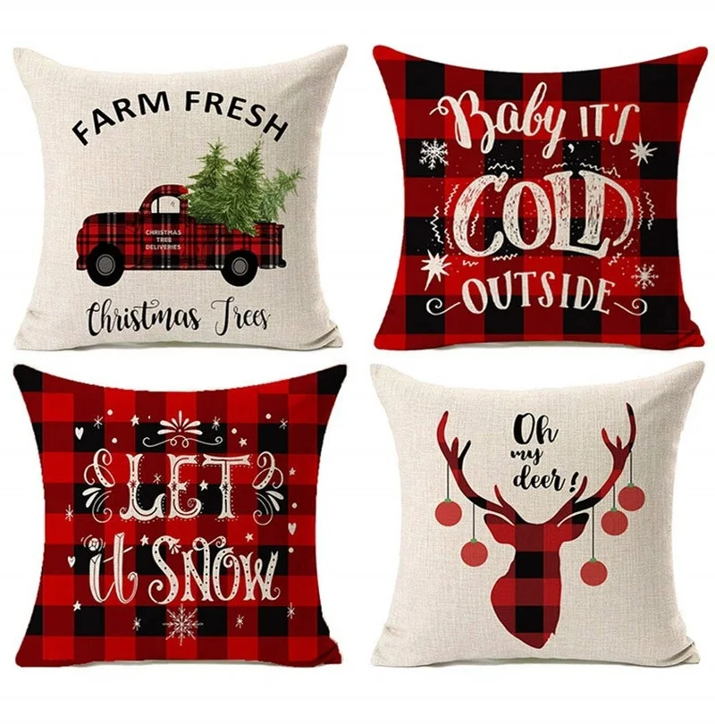 Christmas Decorations Pillow Covers Linen Cotton Farmhouse Decor Throw Pillow Cases Retro Truck Cushion Cover 18 x 18 Inch
Christmas Decorations Pillow Covers Linen Cotton Farmhouse Decor Throw Pillow Cases Retro Truck Cushion Cover 18 x 18 Inch