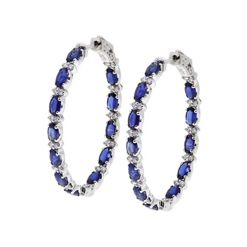 Exaggerated Blue Zirconia Hoop Earrings Geometric Silver Color Earring For Women Fashion Party Anniversary Hot Sale Jewelry
Exaggerated Blue Zirconia Hoop Earrings Geometric Silver Color Earring For Women Fashion Party Anniversary Hot Sale Jewelry