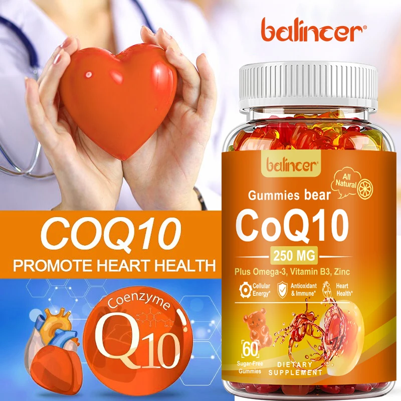 Coenzyme Q10 Gummy Bears Supports Healthy Heart Function, Reduces Rough Skin,Treats Blood Pressure, Improves Energy Endurance
Coenzyme Q10 Gummy Bears Supports Healthy Heart Function, Reduces Rough Skin,Treats Blood Pressure, Improves Energy Endurance