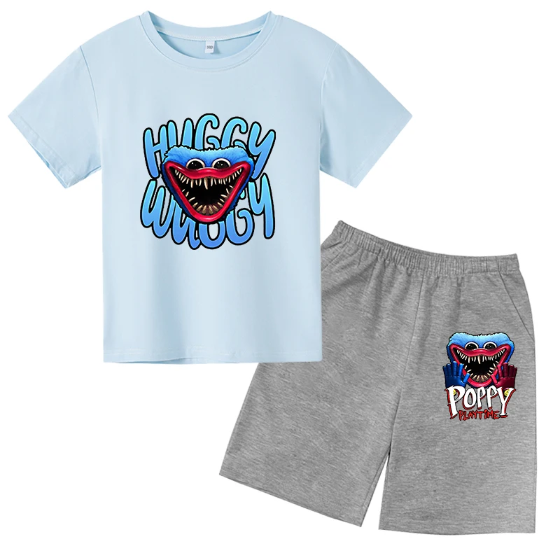 Kids Cosplay Poppy Playtime T-Shirt Boys Fashion Huggy Wuggy Sports Short Sleeve + Pants 2 Pack Model Horror Costume Girls Outfi
Kids Cosplay Poppy Playtime T-Shirt Boys Fashion Huggy Wuggy Sports Short Sleeve + Pants 2 Pack Model Horror Costume Girls Outfi