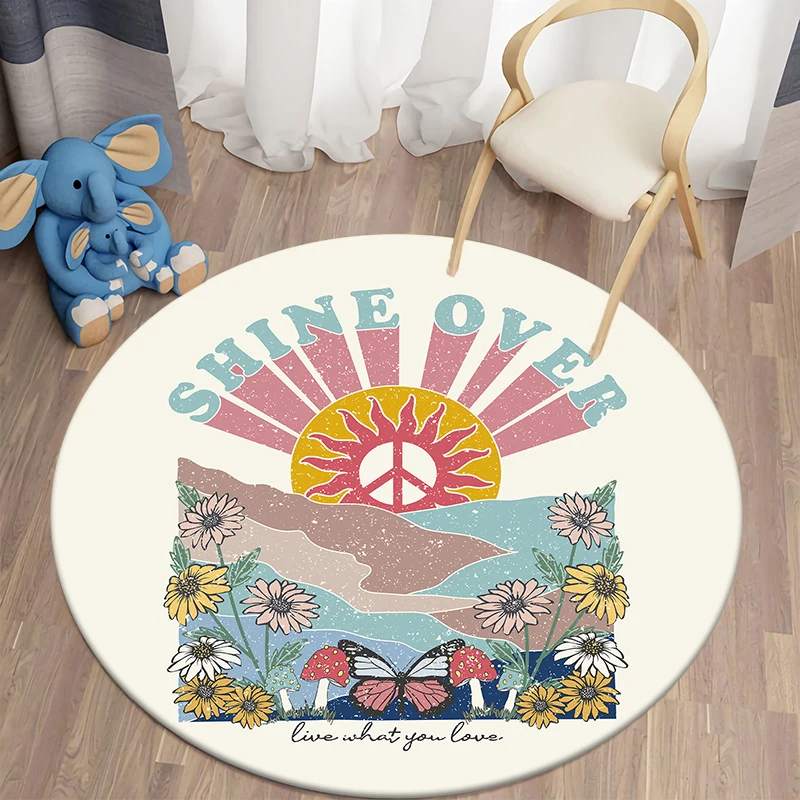 Retro Art Kawaii Printed Round Carpet for Living Room Rugs Camping Picnic Mats Flannel Anti-Slip Rug Yoga Mat stranger things
Retro Art Kawaii Printed Round Carpet for Living Room Rugs Camping Picnic Mats Flannel Anti-Slip Rug Yoga Mat stranger things