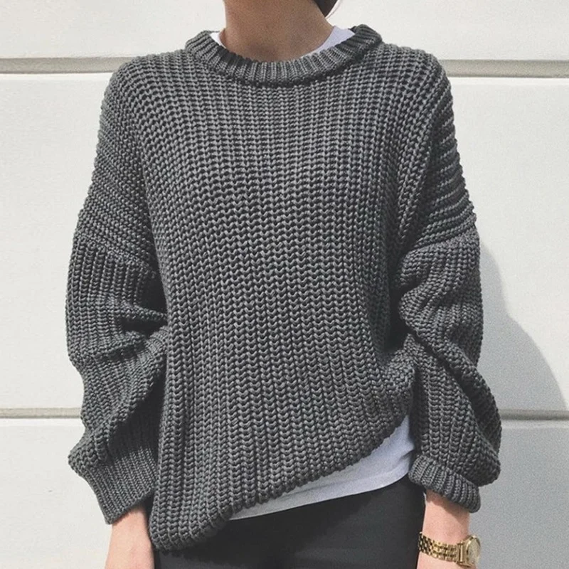 2023 Women O-neck Loose Knitting Sweater Autumn Winter Solid Long Sleeve Striped Sweaters Female Casual Warm Pullover Jumpers
2023 Women O-neck Loose Knitting Sweater Autumn Winter Solid Long Sleeve Striped Sweaters Female Casual Warm Pullover Jumpers