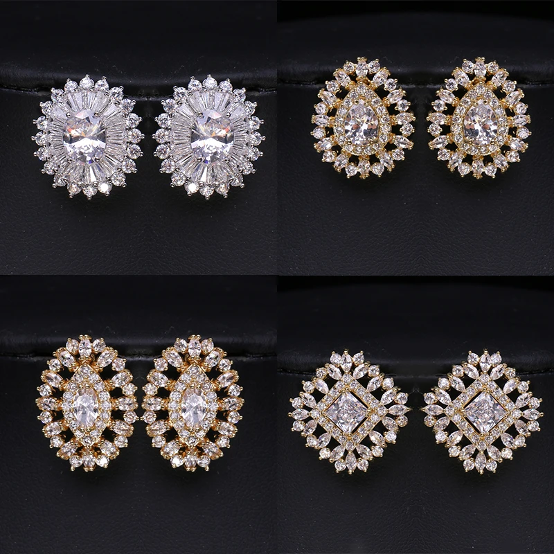 Fashion Shimmery Emerald C-shaped Triple Stud Earrings AAA CZ For Women Gifts Wholesale Crystal Jewelry Factory Price
Fashion Shimmery Emerald C-shaped Triple Stud Earrings AAA CZ For Women Gifts Wholesale Crystal Jewelry Factory Price