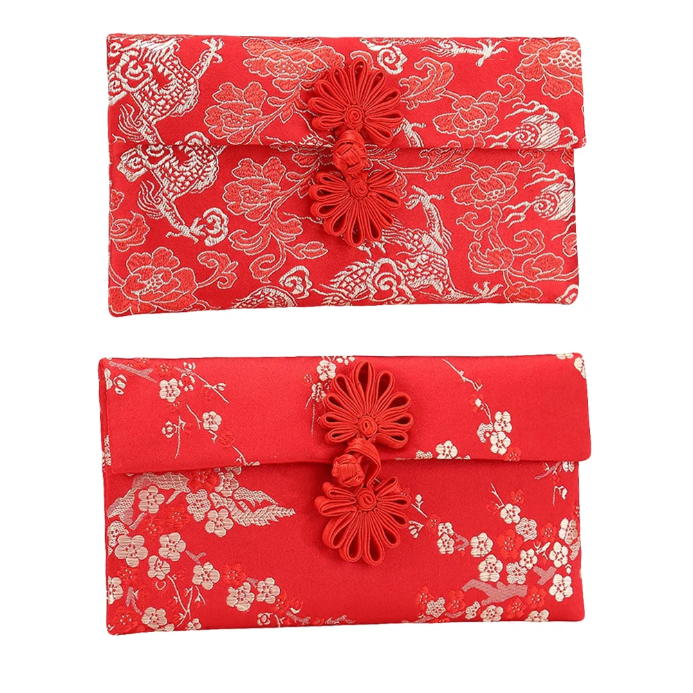 2pcs Beautiful Exquisite Red Packets Brocade Envelope Red Envelopes for Party New Year Wedding
2pcs Beautiful Exquisite Red Packets Brocade Envelope Red Envelopes for Party New Year Wedding