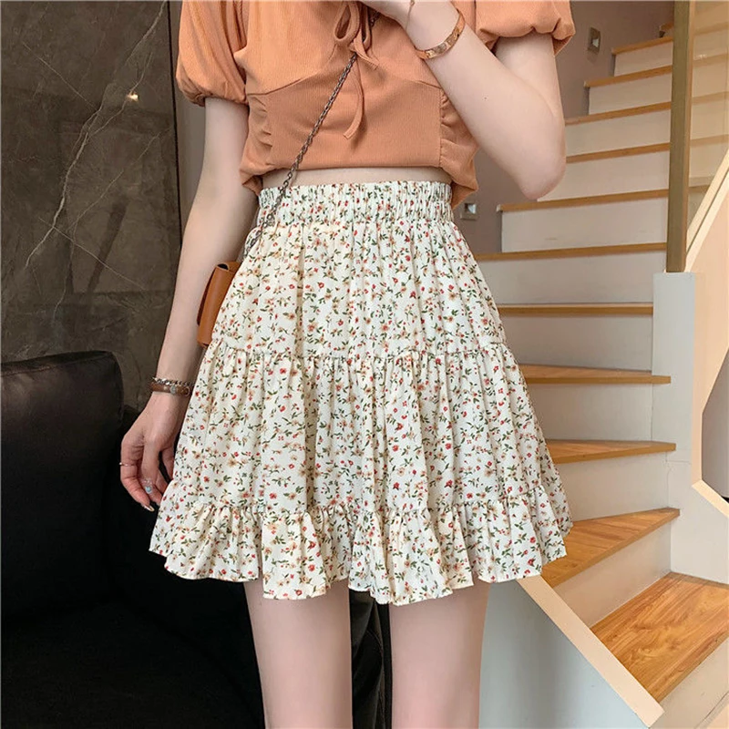 Jmprs Korean Women Floral Skirt Elegant Ruffles A Line Mini Skirt Summer Fashion High Waist Casual Lady Sexy Preppy Style Skirt
Jmprs Korean Women Floral Skirt Elegant Ruffles A Line Mini Skirt Summer Fashion High Waist Casual Lady Sexy Preppy Style Skirt