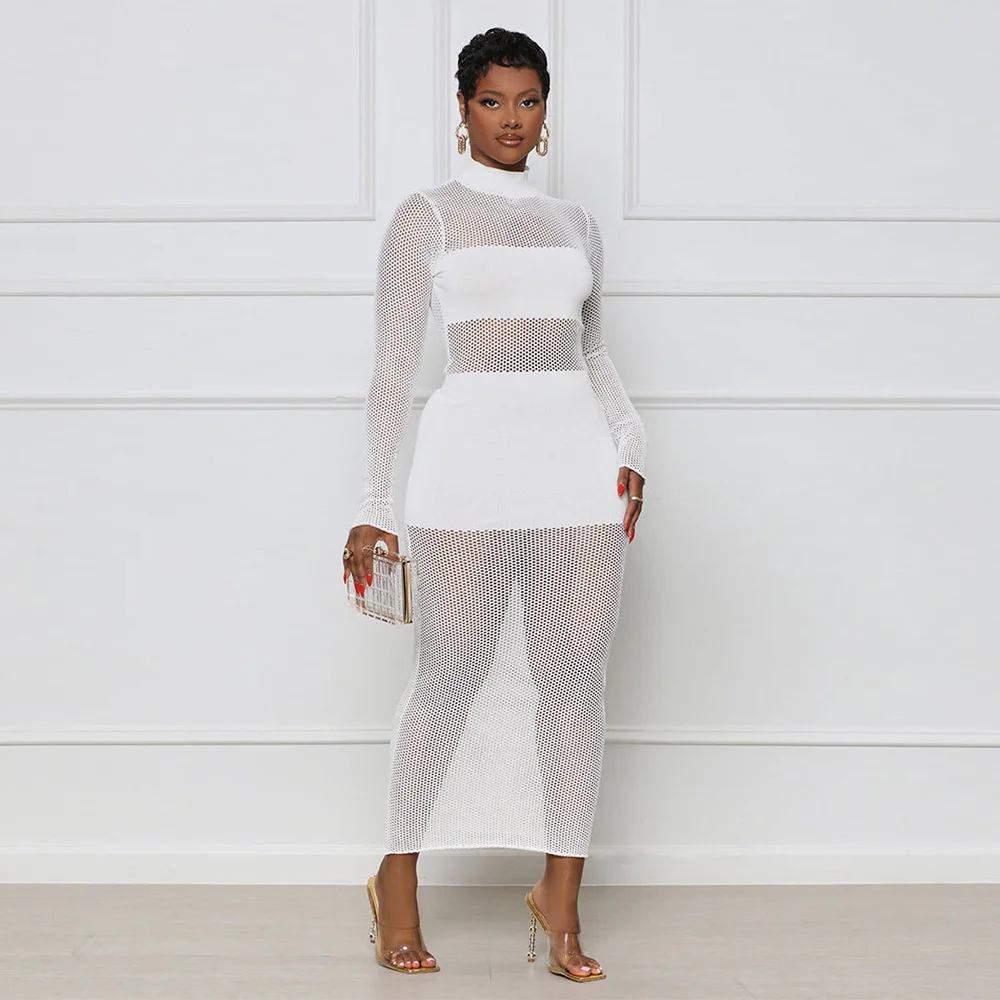 Women Long Dress Perspective Fishnet Autumn Winter Long Sleeve Hollow Transparent 2022 Night Club Party Sexy Dresses Maxi Sheer
Women Long Dress Perspective Fishnet Autumn Winter Long Sleeve Hollow Transparent 2022 Night Club Party Sexy Dresses Maxi Sheer