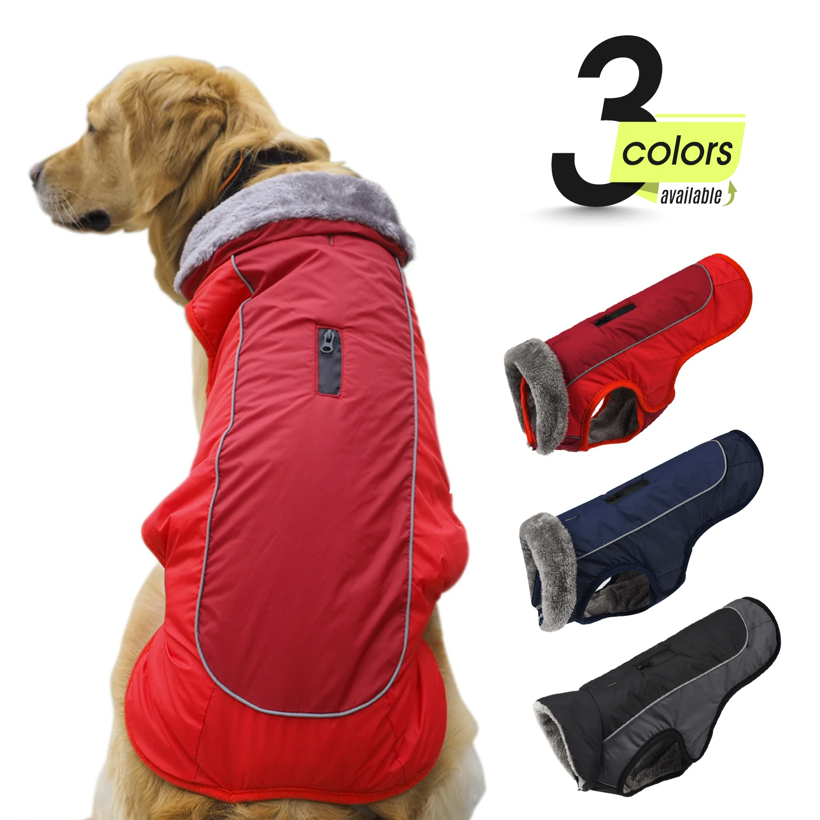 Pet Clothes Dog Winter Coat Cozy Reflective Waterproof Windproof Dog Apparel for Cold Weather Dog Jacket Fleece PC214
Pet Clothes Dog Winter Coat Cozy Reflective Waterproof Windproof Dog Apparel for Cold Weather Dog Jacket Fleece PC214