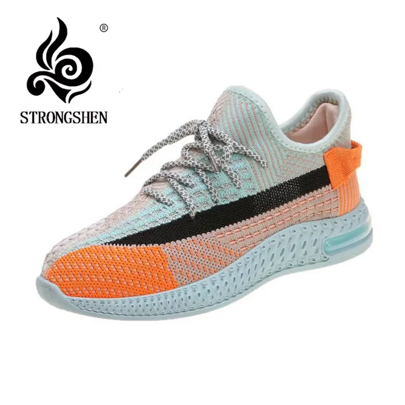 STRONGSHEN Spring Summer New Korean Running For Women Outdoor Breathable Fly Knitting Fitness Sneaker Colorful Air Cushion Shoe
STRONGSHEN Spring Summer New Korean Running For Women Outdoor Breathable Fly Knitting Fitness Sneaker Colorful Air Cushion Shoe
