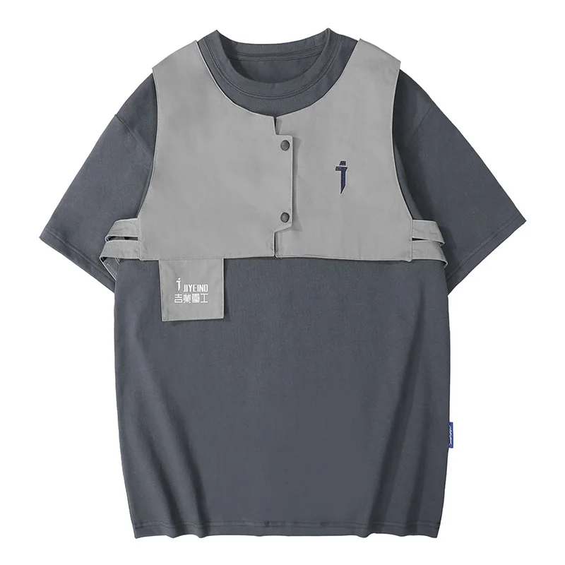 Techwear Hip Hop Two Piece Set T-Shirts With Vest Men Summer Loose Tactical Functional Tops Tees Casual Crew Neck Streetwear
Techwear Hip Hop Two Piece Set T-Shirts With Vest Men Summer Loose Tactical Functional Tops Tees Casual Crew Neck Streetwear