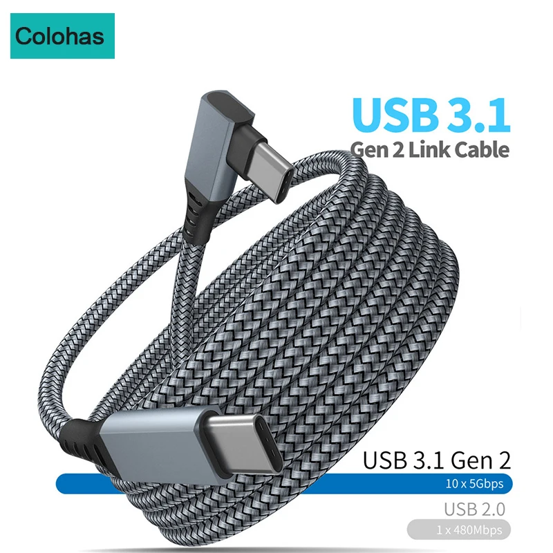 3M/5M/6M Data Line Charging Cable for Oculus Quest 2 Link USB 3.2 Gen1 USB-C Virtual Headset Fast Charging Cable Accessories
3M/5M/6M Data Line Charging Cable for Oculus Quest 2 Link USB 3.2 Gen1 USB-C Virtual Headset Fast Charging Cable Accessories