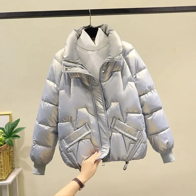 2023 New Winter Coat Women Jacket Parkas Glossy Down Cotton Jackets Stand Collar Casual Warm Short Coats Outerwear Female
2023 New Winter Coat Women Jacket Parkas Glossy Down Cotton Jackets Stand Collar Casual Warm Short Coats Outerwear Female