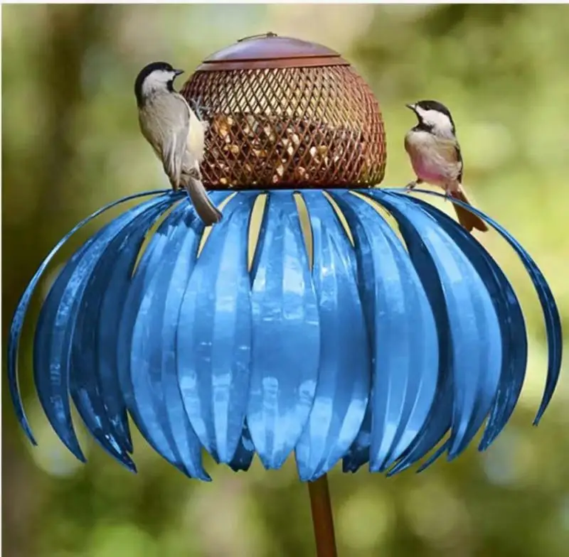 Pink Coneflower Bird Feeder Outdoor Decoration Garden Flower Picaflor Wild Bird Feeder Feeding Outside Rust Resistant Art Metal
Pink Coneflower Bird Feeder Outdoor Decoration Garden Flower Picaflor Wild Bird Feeder Feeding Outside Rust Resistant Art Metal