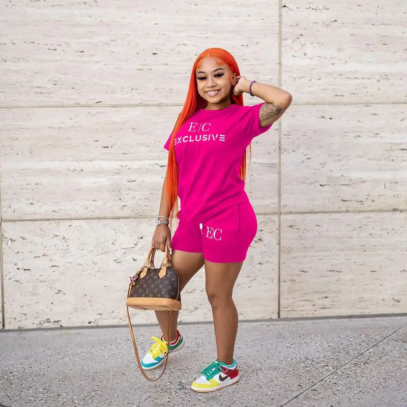 Spring Summer Sexy Two-Piece Set Women Print Short Sleeve T-shirt +Shorts Sets Lounge Sports Club Outfits Streetwear Wholesale
Spring Summer Sexy Two-Piece Set Women Print Short Sleeve T-shirt +Shorts Sets Lounge Sports Club Outfits Streetwear Wholesale