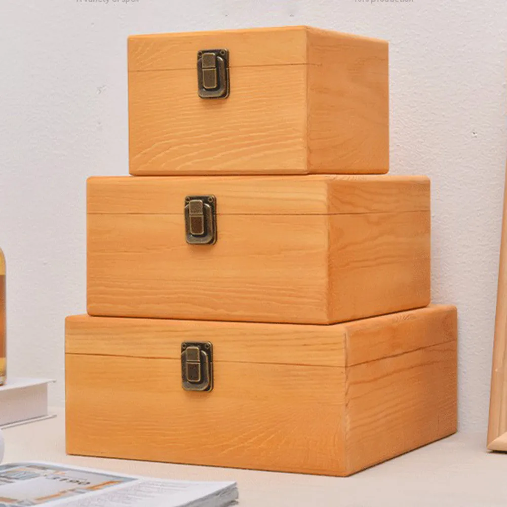 Retro Locking Wood Storage Box Decorative Case For Home Or Office Supply Storage Decoration Wooden Box With Hinged Lid
Retro Locking Wood Storage Box Decorative Case For Home Or Office Supply Storage Decoration Wooden Box With Hinged Lid
