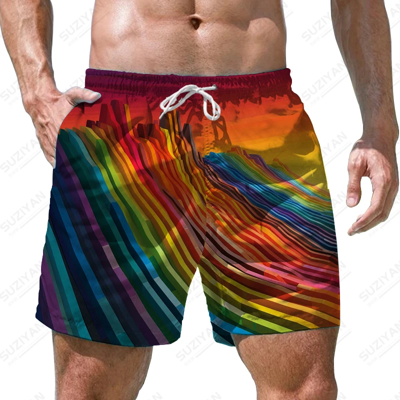 Summer new men's shorts Rainbow color stitching 3D printed men's shorts casual style men's shorts fashion trend men's shorts
Summer new men's shorts Rainbow color stitching 3D printed men's shorts casual style men's shorts fashion trend men's shorts