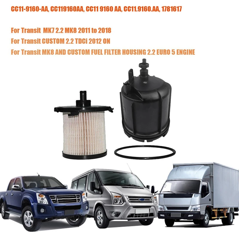 Оригинальный дизельный фильтр для Ford Transit MK7 MK8 Custom 2006-2018 1930091 1781617 1 комплект