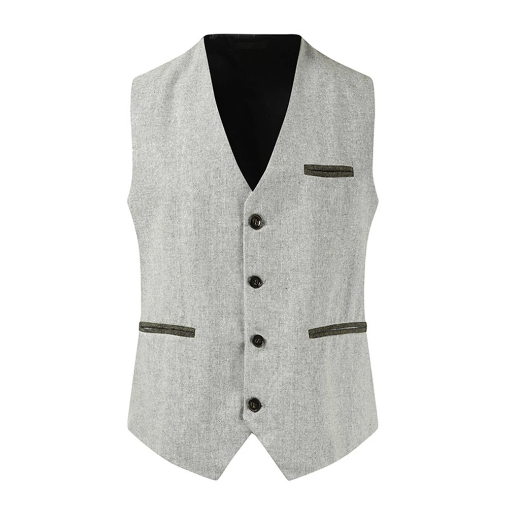 Men's Formal Business Suit Vest Single Breasted 4 Buttons V Neck Back Patchwork Comfortable Soft Costume Waistcoat Vests
Men's Formal Business Suit Vest Single Breasted 4 Buttons V Neck Back Patchwork Comfortable Soft Costume Waistcoat Vests