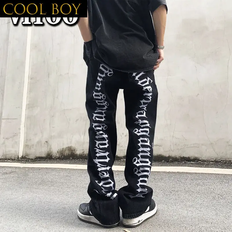 Джинсы E-BOY Y2K мужские с буквенной вышивкой, повседневные мешковатые джинсы, Прямые рваные брюки с широкими штанинами, уличная одежда
Джинсы E-BOY Y2K мужские с буквенной вышивкой, повседневные мешковатые джинсы, Прямые рваные брюки с широкими штанинами, уличная одежда
