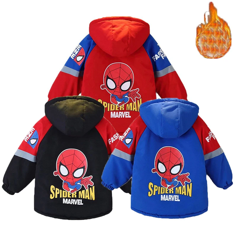 Boys Spiderman Winter Coat Girls Sports Hooded Jackets 2-7 Years Kids Keep Warm Thicked Outerwear Children Cartoon Top Clothes
Boys Spiderman Winter Coat Girls Sports Hooded Jackets 2-7 Years Kids Keep Warm Thicked Outerwear Children Cartoon Top Clothes